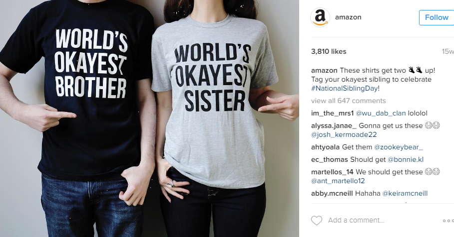 How to celebrate National Sibling Day, according to Amazon.
