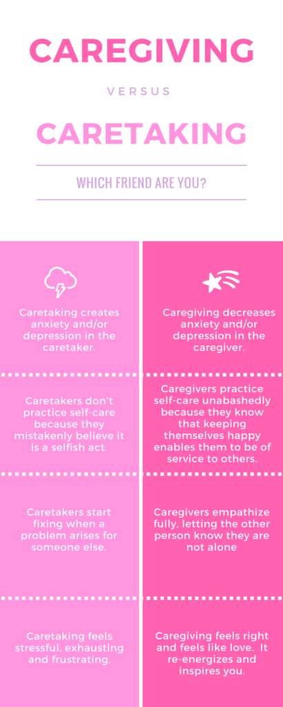 Are you a caretaker or a caregiver? It can make a huge difference in the quality of your relationships and the way you feel about yourself. 