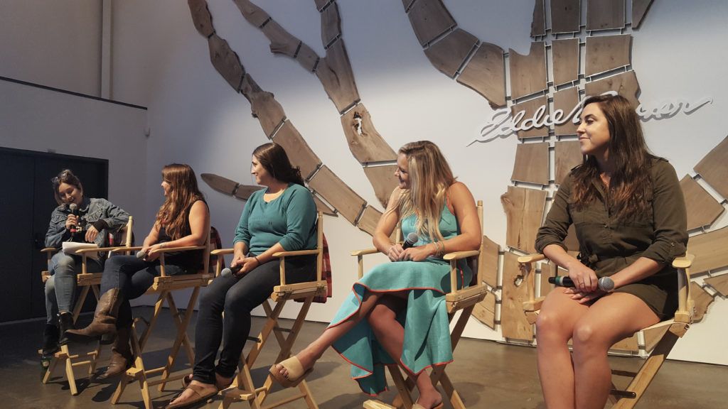 Panelists at the Create & Cultivate Eddie Bauer #LiveYourAdventure panel in San Francisco.