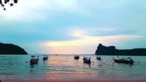 View from the beach in Koh Phi Phi, Thailand. Waking up on the beach doesn't get any better than this!