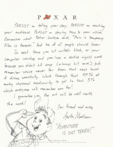 An inspiring letter to an aspiring animator by Pixar animator Austin Madison, for the Animator Letters Project.