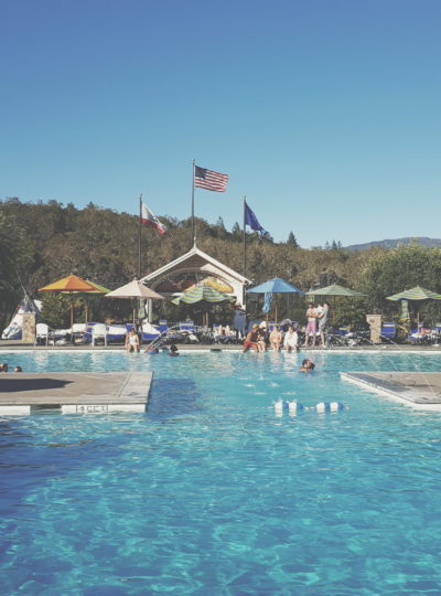 The pool at the Francis Ford Coppola Winery in Geyserville, California.
