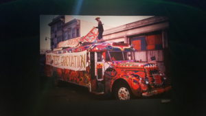 A photograph from the Summer of Love exhibit in San Francisco at the deYoung Museum.