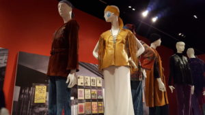 A collection of 1960s fashion from the Summer of Love exhibit at the deYoung Museum.