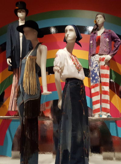Fashion from the Summer of Love exhibit at the DeYoung Museum in San Francisco.