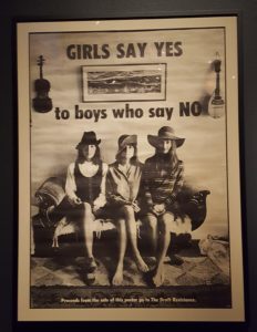 An anti-draft poster from the Summer of Love exhibit at the deYoung Museum.