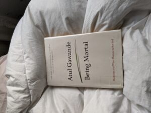 Being Mortal by Atul Gawande, book cover.